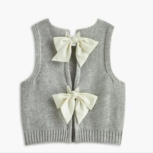 Commense Bow Front Sweater Vest Small Coquette Soft Girl Preppy Knit Top NWT
